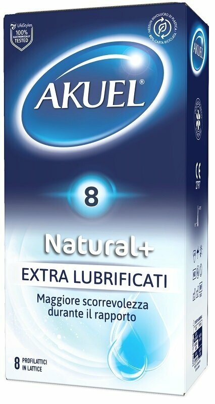 Akuel natural+ extralubr 8 pezzi
