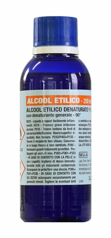 Alcool etilico denaturato 250 ml