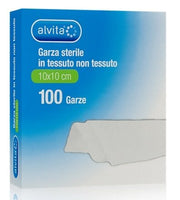 Alvita garza sterile in tessuto non tessuto 10x10cm 100 pezzi