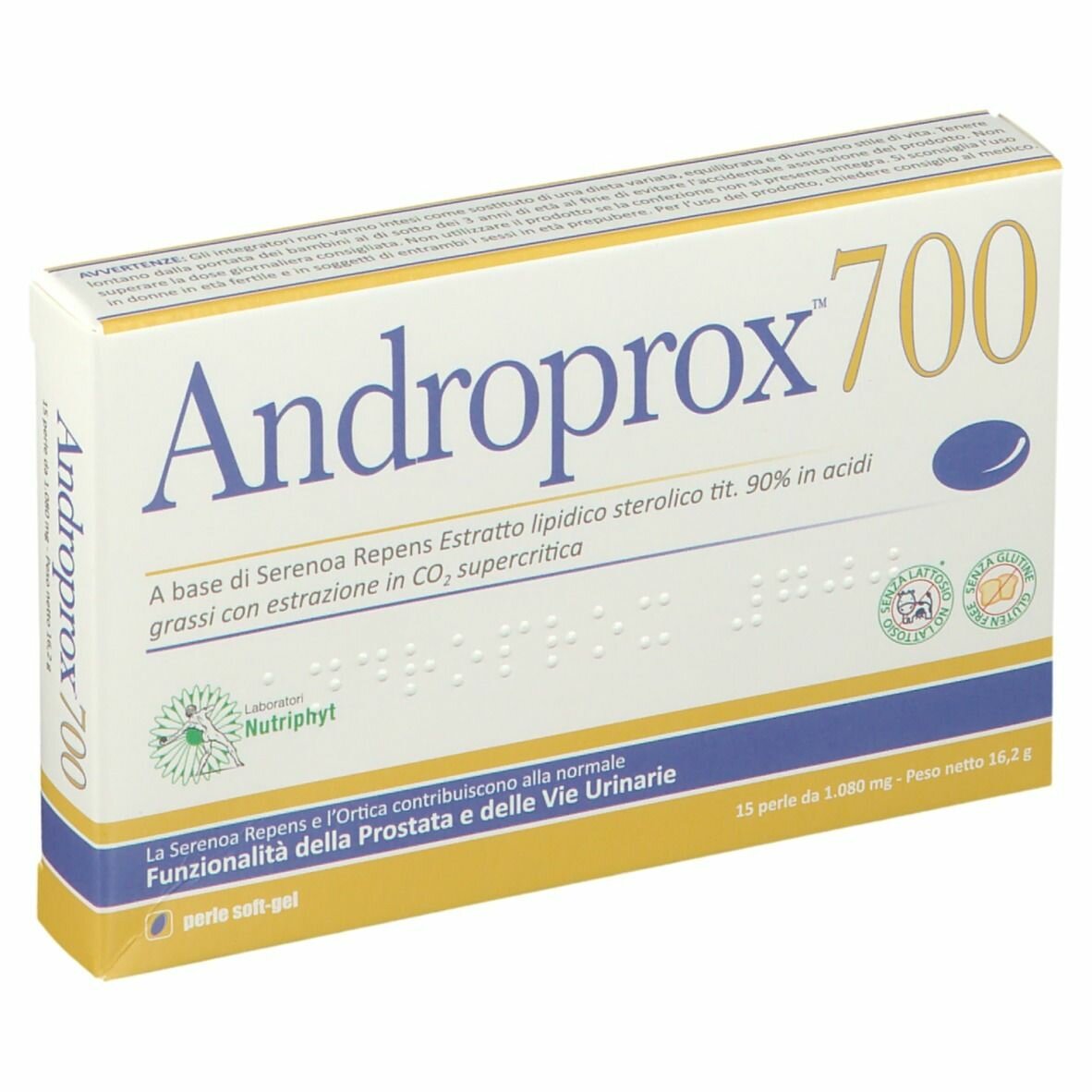 Androprox 700 per Prostata e Vie Urinarie 15 perle softgel 
