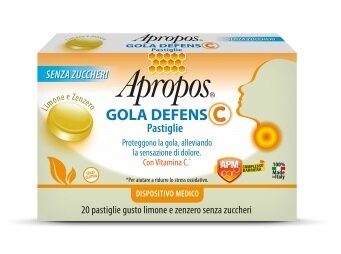 Apropos gola defens c limone/zenzero 20 pastiglie