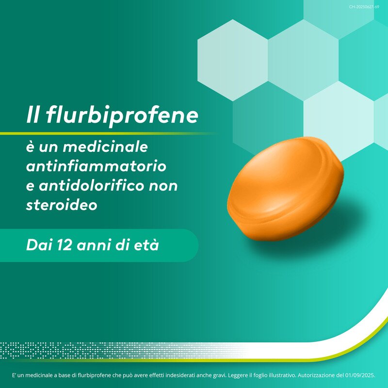 Aspi Gola Dol Antinfiammatorio Mal di Gola 16 Caramelle Arancia S/z