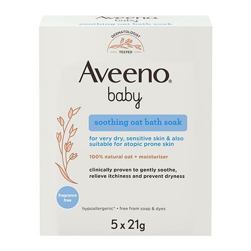 Aveeno Baby Soothing Oat Bath Soak Bagnetto Lenitivo 5 Buste