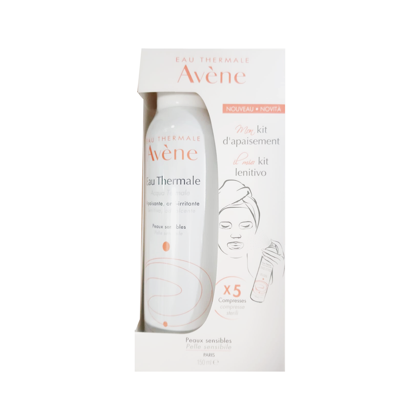 Avene kit acqua termale+masch