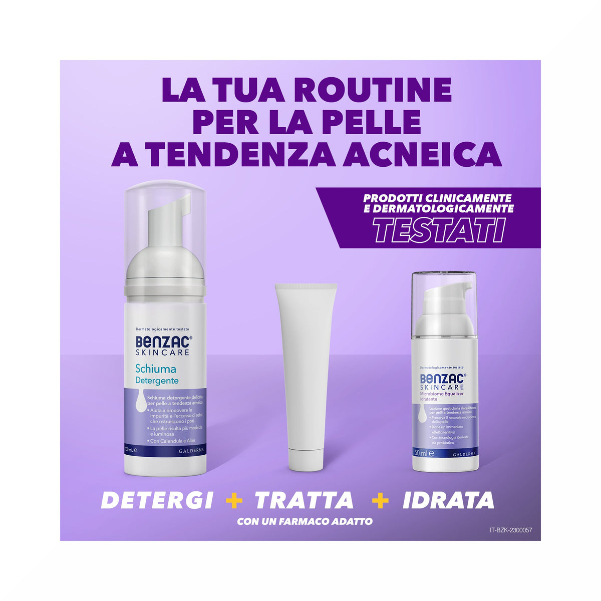 Benzac Skin Care Schiuma Detergente Per Viso e Collo 130 ml