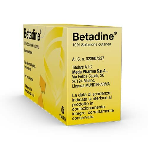Betadine soluz cutanea 10 flaconcini monouso 5 ml 10%