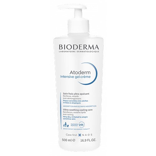 Bioderma Atoderm Intensive Gel-Crème Trattamento Antiprurito Ultra-Fresco Per Pelle Secca e Atopica 500 ml