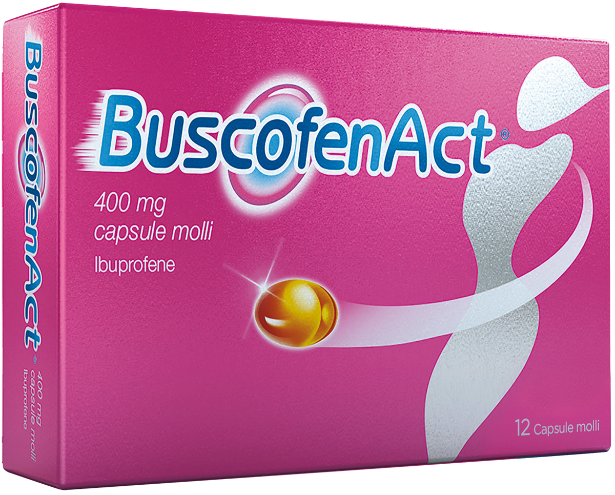 Buscofen Act 400 mg Ibuprofene 12 Capsule Molli