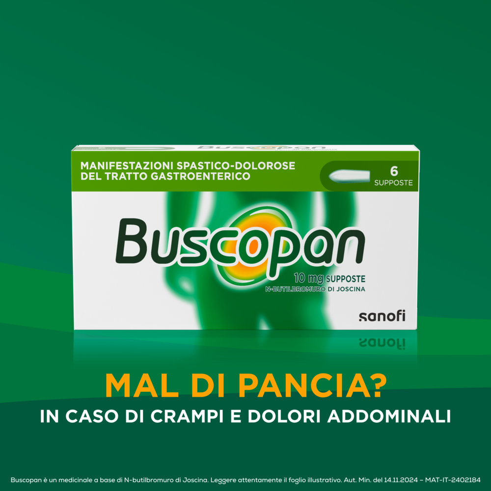 Buscopan 6 Supposte 10mg Antispastico