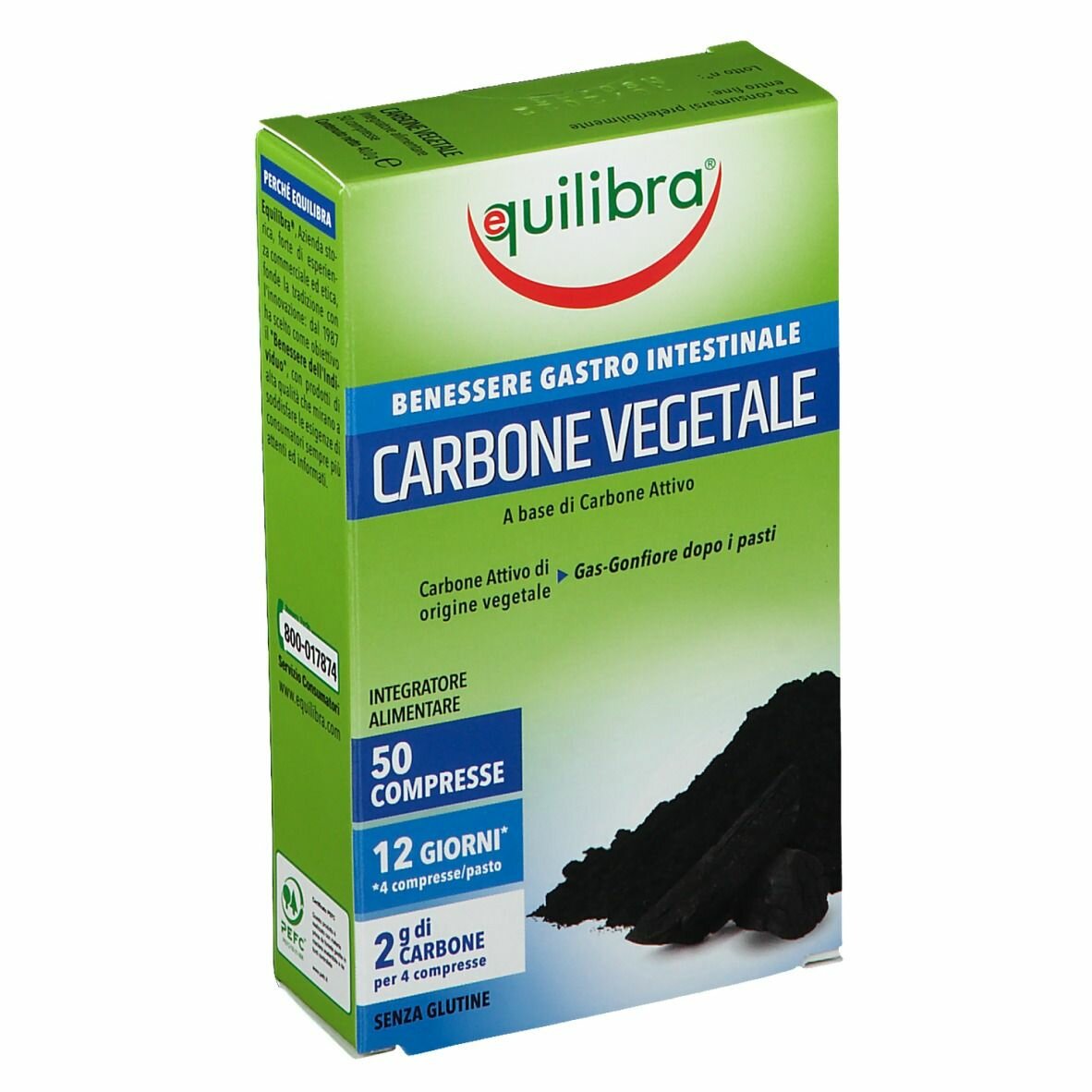 Carbone vegetale 50 compresse