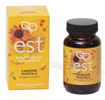 Carbone vegetale estratto secco 60 tavolette