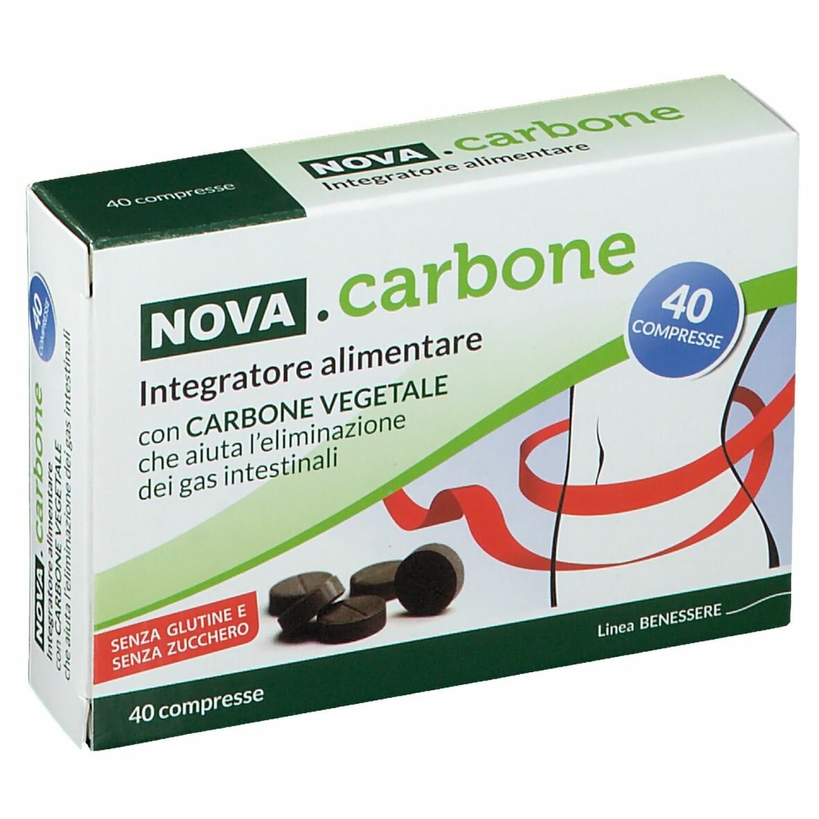 carbone vegetale Nova 40 compresse