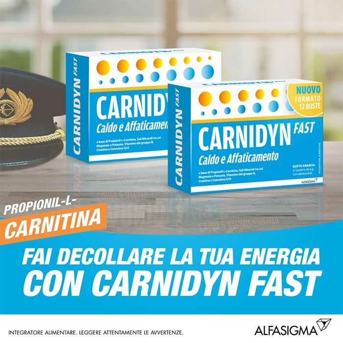 Carnidyn Fast Magnesio e Potassio Integratore 20 Bustine