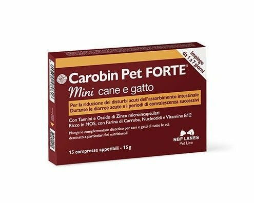 Carobin pet forte mini per cane e gatto 15 compresse