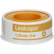 Cerotto in rocchetto leukopor ipoallergenico tessuto non tessuto bianco 1,25x500 cm