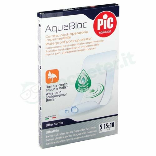 Cerotto pic aquabloc cm10x15 antibatterico 5 pezzi