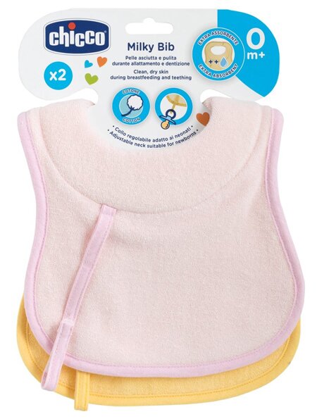 Chicco bavagline 0m+ 2 pezzi rosa