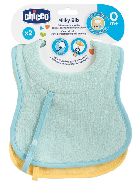 Chicco bavagline 0m+ 2 pezzi azzurro
