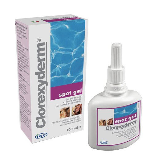 Clorexyderm spot gel disinfettante cani e gatti 100ml