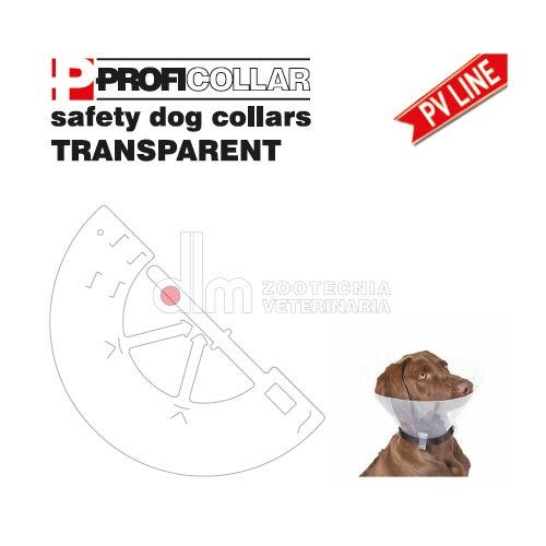 Collare proficollar trasparent misura 25 xl