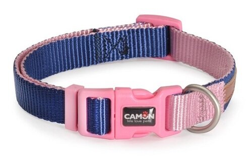 Collare regolabile doublepremium blu/rosa 25x480 660 mm