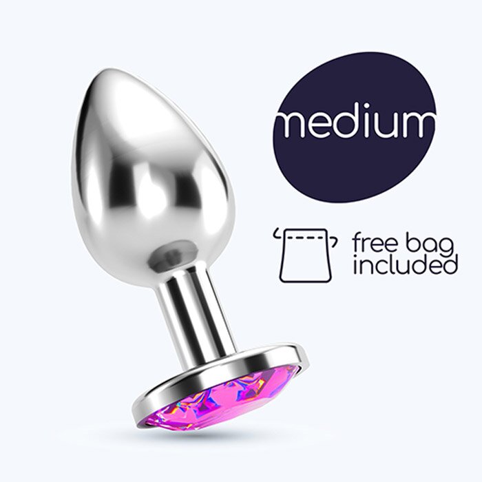  Crushious Plug Anale Bijou Rosa 7 cm Con Custodia Di Velluto