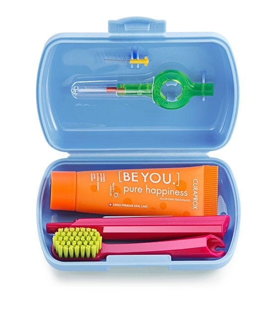 Curaprox travel set blue
