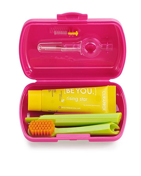 Curaprox travel set magenta
