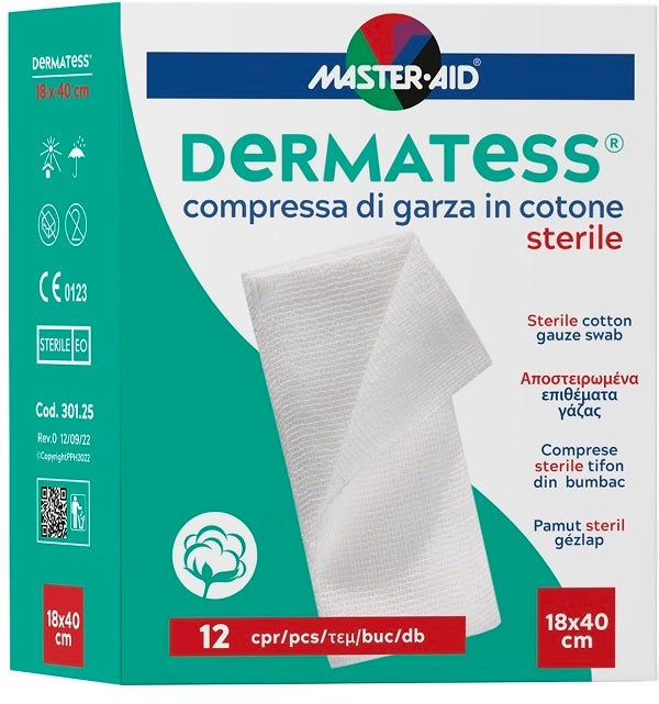 Dermatess cot garza 18x40 12 pezzi