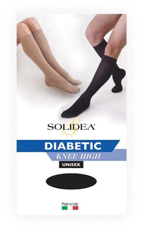 Diabetic knee-high nero 4-xl