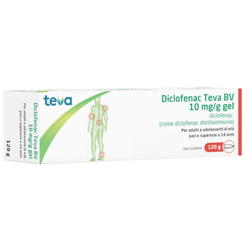 Diclofenac teva gel120g 10mg/g