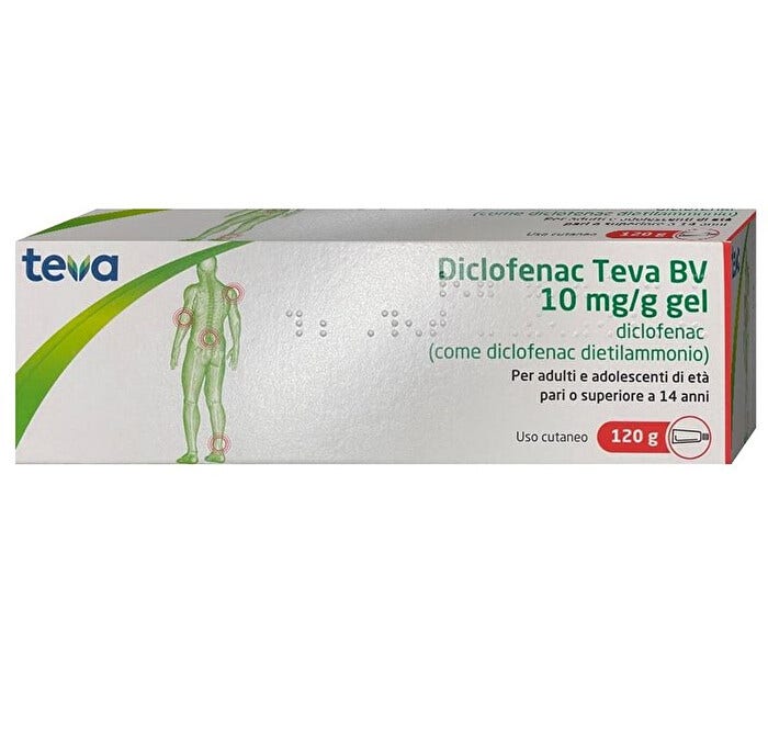 Diclofenac teva gel 60g 10mg/g