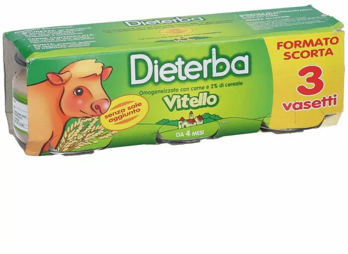 Dieterba omogeneizzato vitello 3 pezzi 80 g