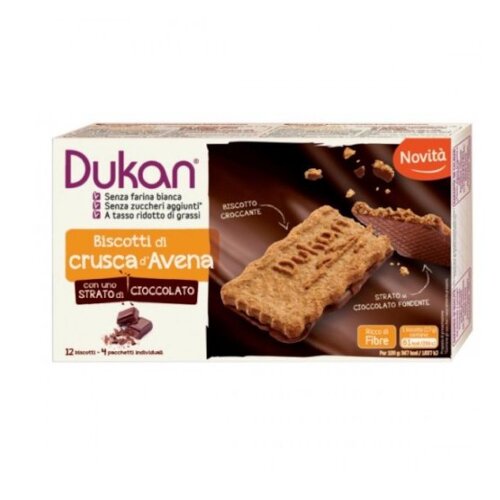Dukan biscotti crusca avena gourmand 4 sacchetti x 50 g