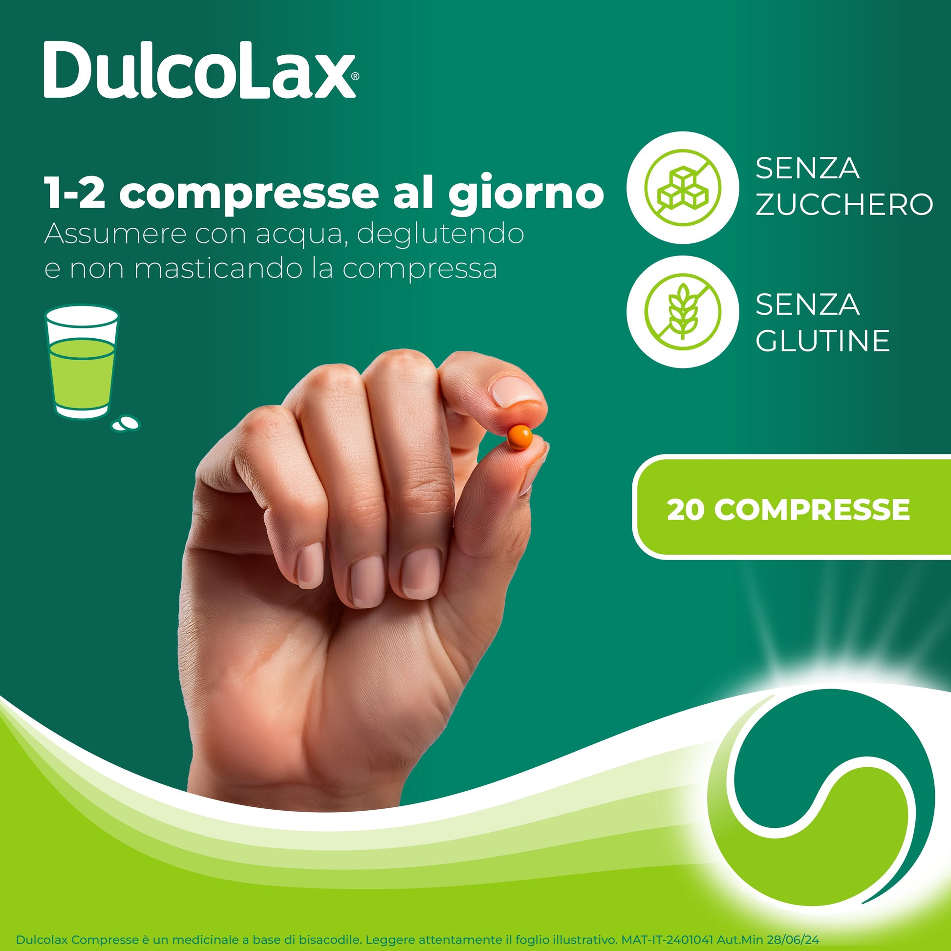 Dulcolax 5 mg Bisacodile Stitichezza 20 Compresse rivestite