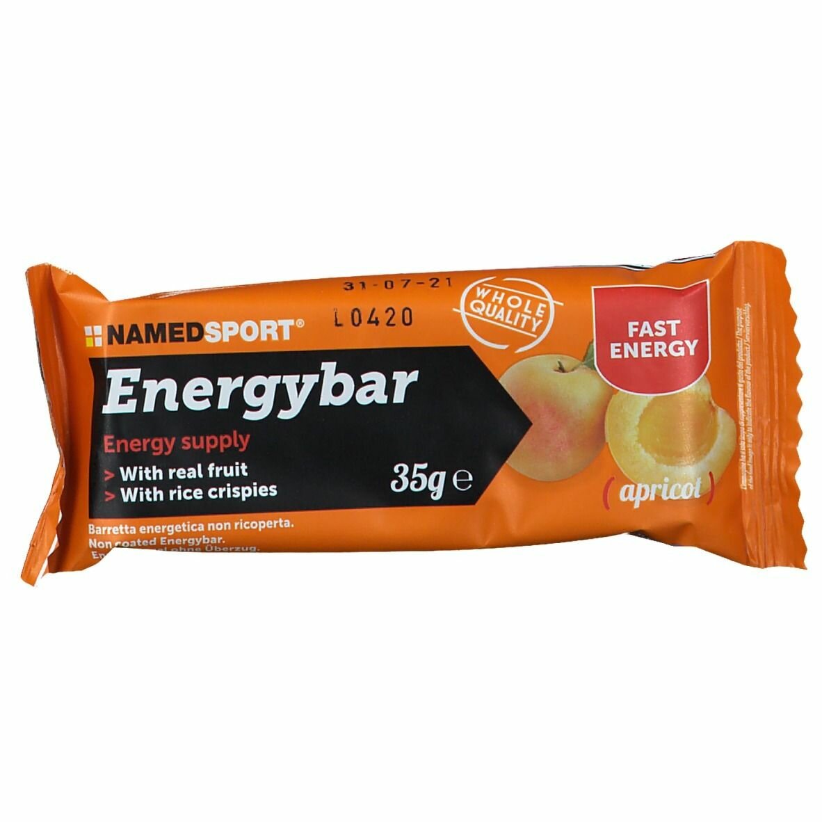 Energybar apricot barretta 35 g