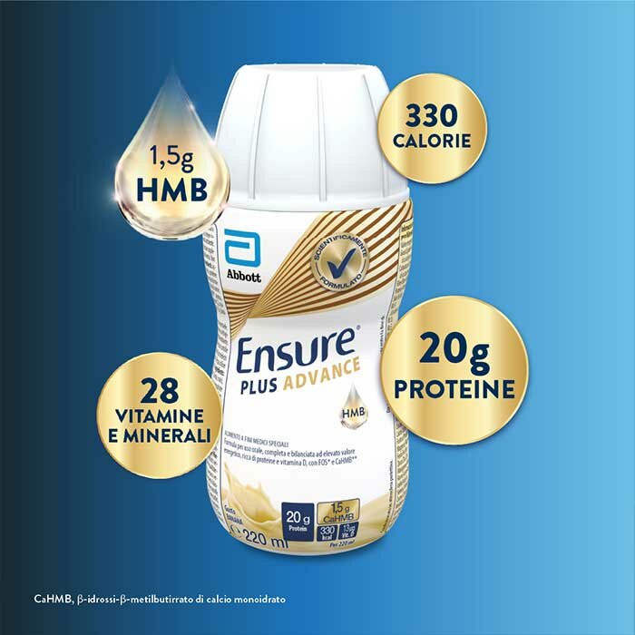 Ensure Plus Advance Supplemento Ipercalorico Banana  4 x 220ml