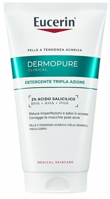 Eucerin dermopure clinical gel detergente tripla azione 150ml