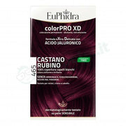 Euphidra colorpro xd 465 cast rubino gel colorante capelli in flacone + attivante + balsamo + guanti