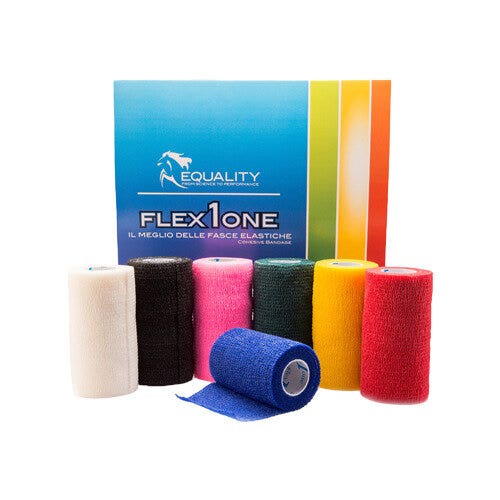 Flex-1-one fascia coesiva elastica per equini nera 10cmx4,5m