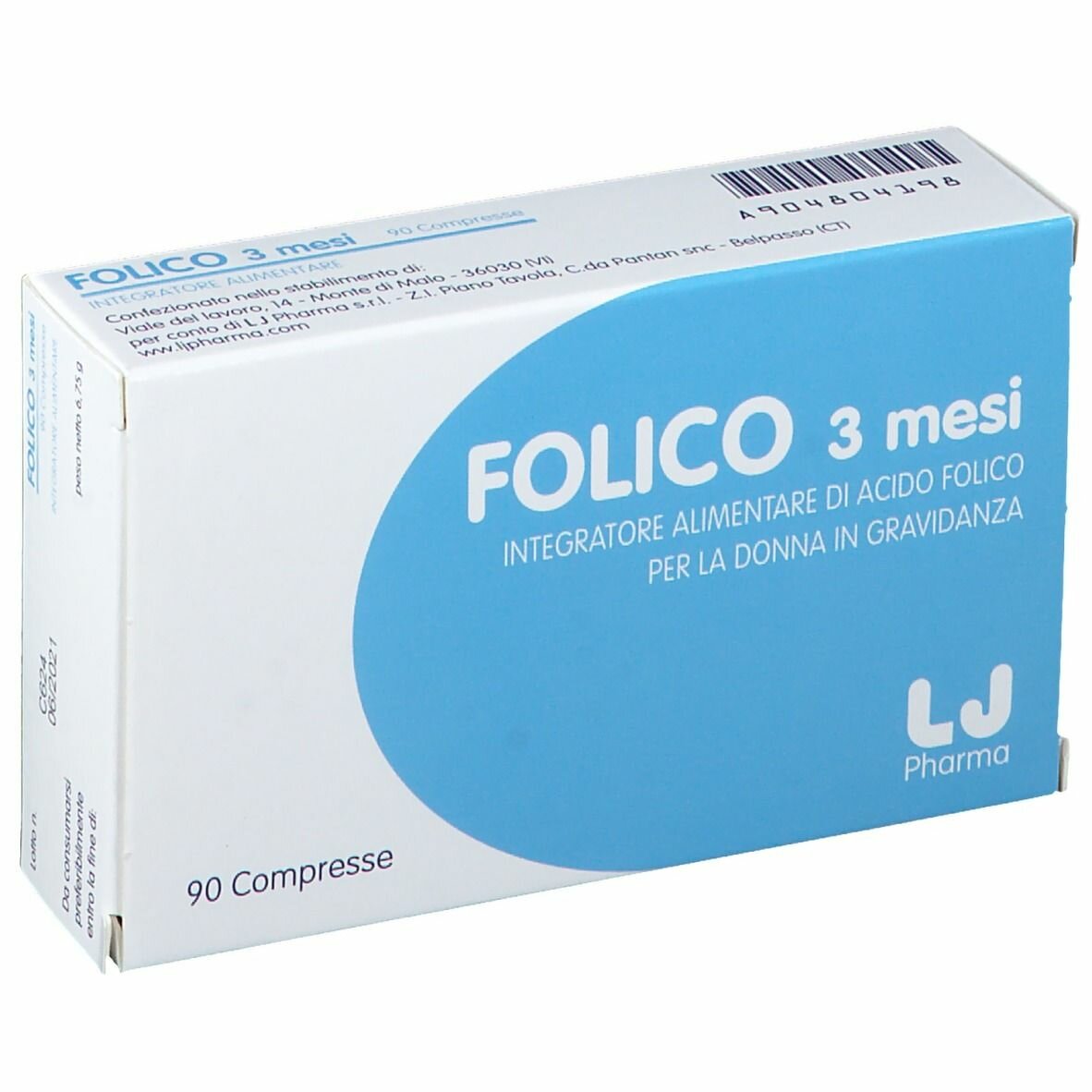 Folico 3 mesi integratore gravidanza 90 compresse