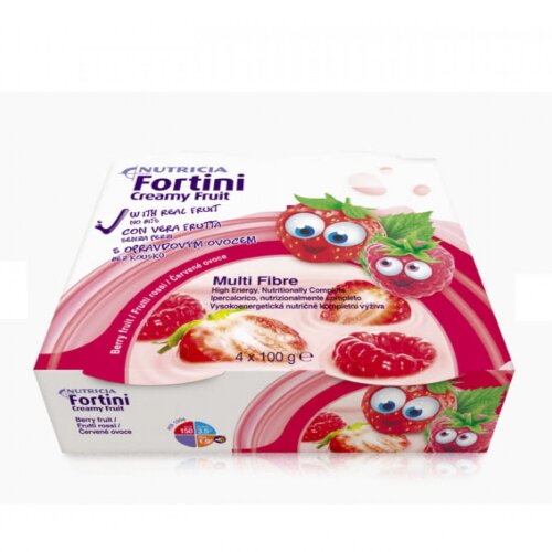 Fortini creamy fruit multi fibre frutti rossi 4x100 g