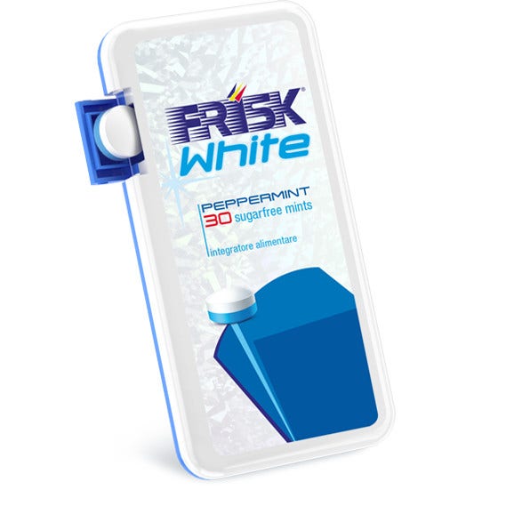 Frisk white tin box 35g