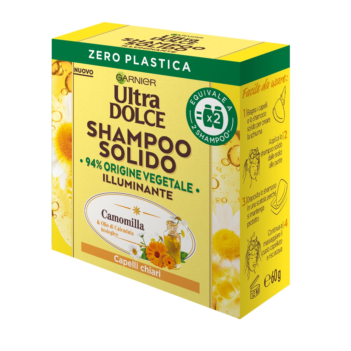 Garnier ud shampoo solido camom mie