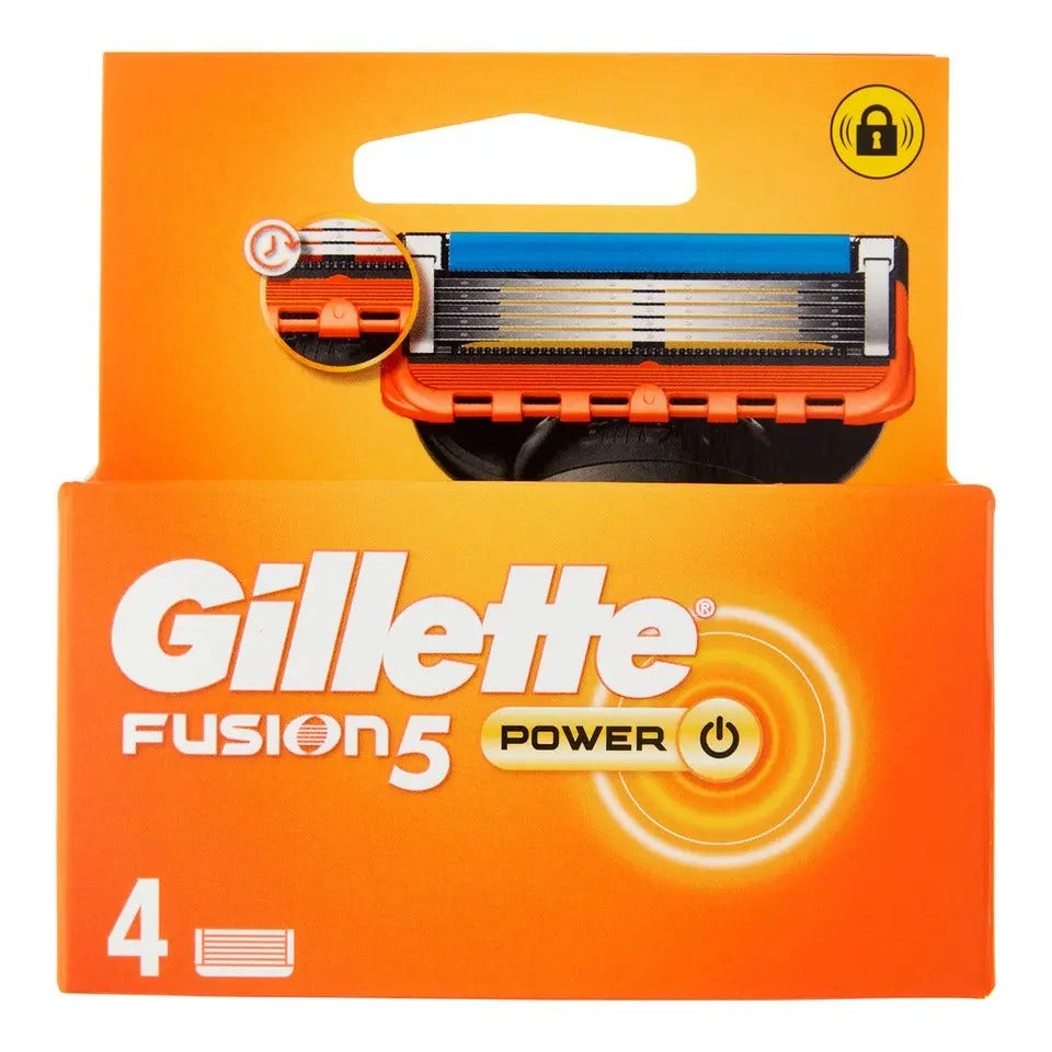 Gillette lame fusion5 pwr 4 pezzi