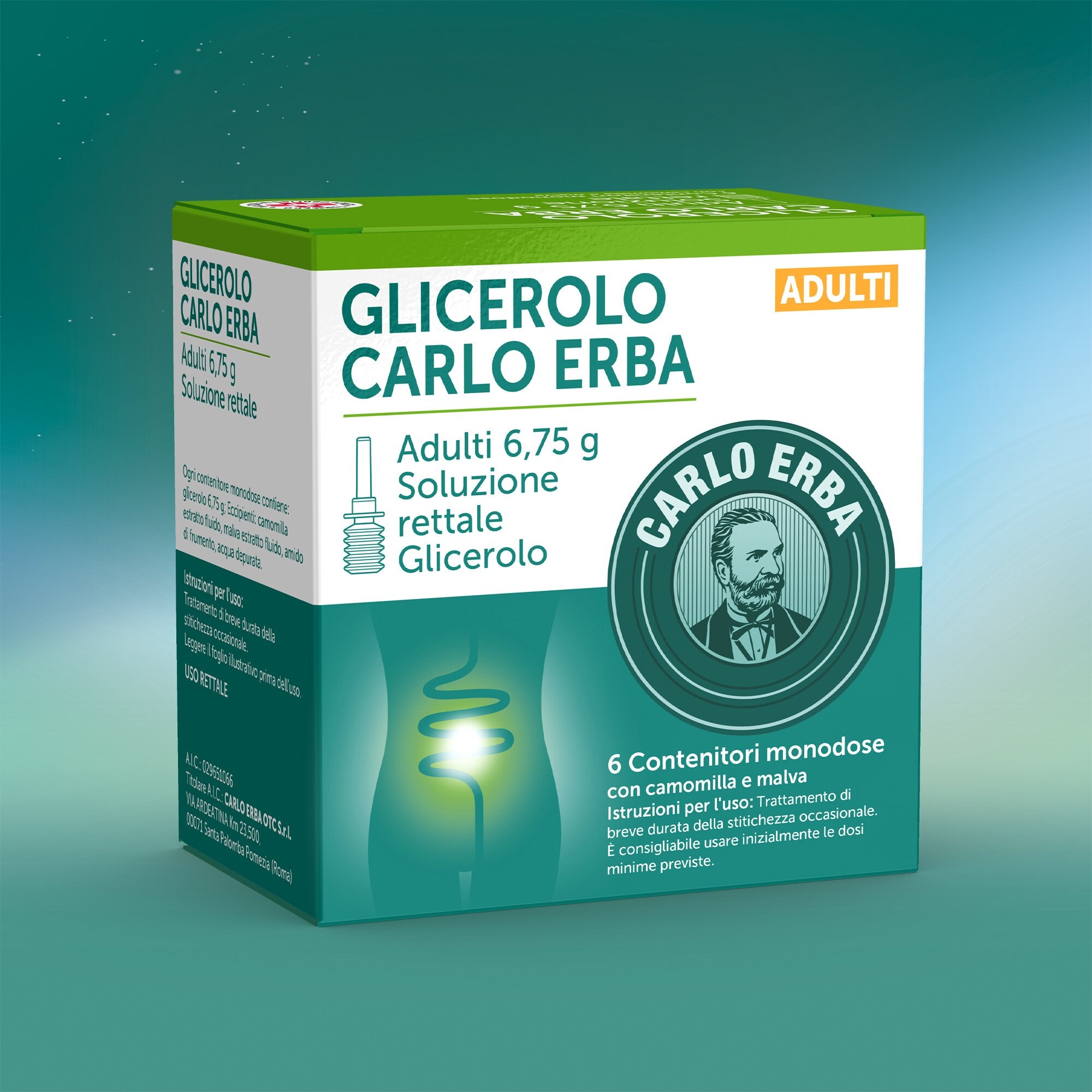 Glicerolo Carlo Erba Adulti 6,75 g Soluzione Rettale 6 clismi
