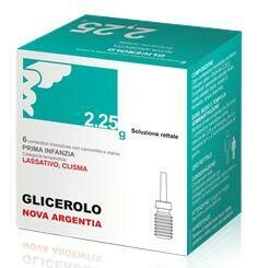 Glicerolo Nova Argentia Bambini 2,25 g Stitichezza Camomilla e Malva 6 clismi