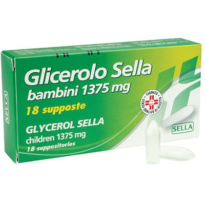 Glicerolo sella bambini 18 supposte da 1.375mg