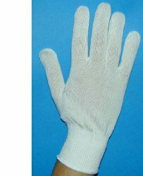 Guanto in cotone bianco misura 8