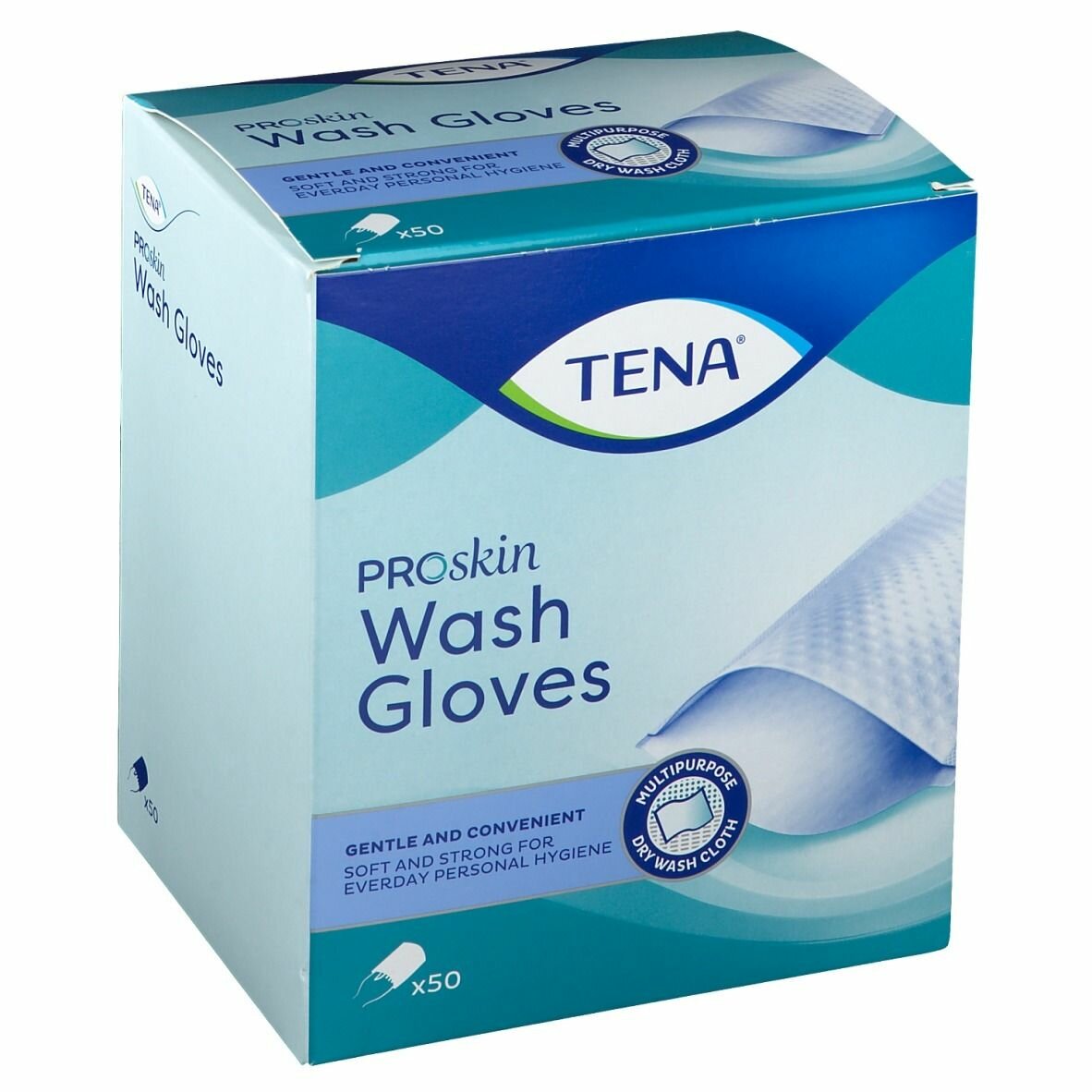 Guanto per igiene tena wash 50 pezzi